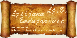 Ljiljana Badnjarević vizit kartica